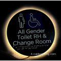 Segnale di toilette Braille in metallo a LED personalizzato